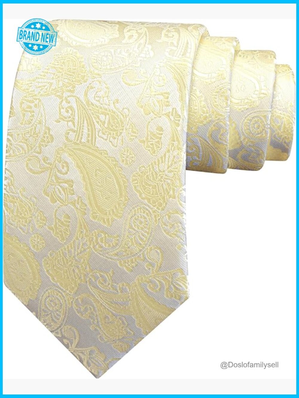 Silk Blend Kipper Tie Paisley Pattern Elegant Formal Wedding Necktie Classic